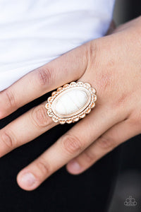 Paparazzi "Western Wayfarer" White Ring Paparazzi Jewelry