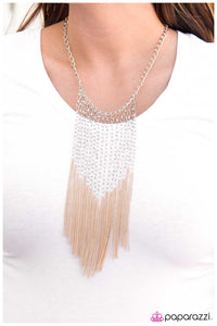 Paparazzi "On the Fringe" Silver Necklace & Earring Set Paparazzi Jewelry