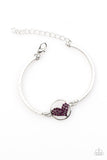 Paparazzi "HEART Knock Life" Purple Bracelet Paparazzi Jewelry