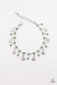 Paparazzi "Hibiscus Breeze" Green Bracelet Paparazzi Jewelry