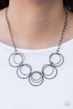Paparazzi "CIRCLE du Soleil" Black Necklace & Earring Set Paparazzi Jewelry