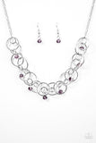 Paparazzi "You Can't Handle The Sparkle" Purple Necklace & Earring Set Paparazzi Jewelry