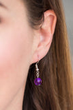 Paparazzi "Coyly Colorful" Purple Bead Fringe Silver Necklace & Earring Set Paparazzi Jewelry