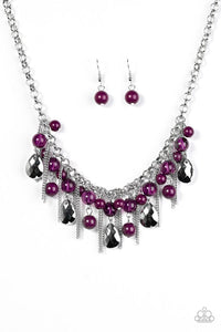 Paparazzi "Here Comes The Storm" Purple Necklace & Earring Set Paparazzi Jewelry