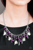 Paparazzi "Here Comes The Storm" Purple Necklace & Earring Set Paparazzi Jewelry