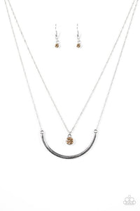 Paparazzi "Moonlit Metro" Brown Necklace & Earring Set Paparazzi Jewelry