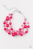 Paparazzi "Wheres The WIRE?" Pink Necklace & Earring Set Paparazzi Jewelry