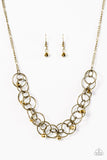 Paparazzi "You Can't Handle The Sparkle" Brass Necklace & Earring Set Paparazzi Jewelry