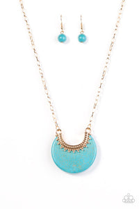Paparazzi "Mesa Moon" Gold Necklace & Earring Set Paparazzi Jewelry