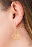 Paparazzi "With My HOLE Heart" Gold Necklace & Earring Set Paparazzi Jewelry