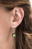 Paparazzi "GLAM Straight!" Green Necklace & Earring Set Paparazzi Jewelry