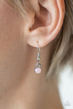 Paparazzi "Stay Sparkly" Pink Rhinestone Silver Tone Necklace & Earring Set Paparazzi Jewelry