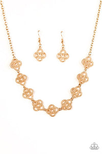 Paparazzi "Cunning Cleopatra" Gold Necklace & Earring Set Paparazzi Jewelry