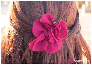 Paparazzi "Comfortably Sangria" Pink Hair Clip Paparazzi Jewelry