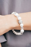 Paparazzi "Let's Get Hitched" White FASHION FIX White Bracelet Paparazzi Jewelry