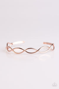 Paparazzi "Big City Lights" Rose Gold Crisscross Cuff Bracelet Paparazzi Jewelry