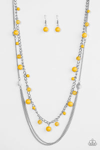 Paparazzi "Color Spree" Yellow Necklace & Earring Set Paparazzi Jewelry