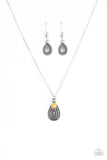 Paparazzi "Desert Storm" Yellow Necklace & Earring Set Paparazzi Jewelry