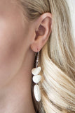 Paparazzi "Fabulously Flintstone" White Earrings Paparazzi Jewelry