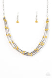 Paparazzi "Be As It Mayan" Yellow Necklace & Earring Set Paparazzi Jewelry