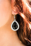 Paparazzi "Are You Sure That's Regal" Black Earrings Paparazzi Jewelry