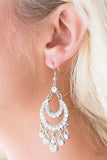 Paparazzi "Hollywood Hottie" White Earrings Paparazzi Jewelry