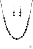 Paparazzi "She's A Glam Eater" Blue Necklace & Earring Set Paparazzi Jewelry