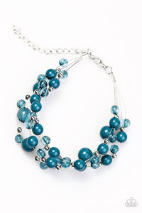Paparazzi "Wheres The WIRE?" Blue Necklace & Earring Set Paparazzi Jewelry