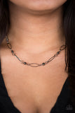 Paparazzi "Time is of the Essence" Black 167XX Necklace & Earring Set Paparazzi Jewelry