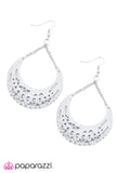 Paparazzi "Over the Moon" White Earrings Paparazzi Jewelry
