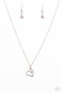 Paparazzi "Sparkle With All Your Heart" Pink Necklace & Earring Set Paparazzi Jewelry