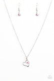 Paparazzi "Sparkle With All Your Heart" Pink Necklace & Earring Set Paparazzi Jewelry