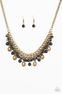 Paparazzi "Primal Donna" Brass Necklace & Earring Set Paparazzi Jewelry