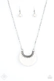 Paparazzi "Mesa Moon" White Necklace & Earring Set Paparazzi Jewelry