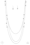 Paparazzi "Be In The Glow" FASHION FIX White Necklace & Earring Set Paparazzi Jewelry