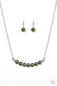 Paparazzi "The Ruling Class" Green Necklace & Earring Set Paparazzi Jewelry