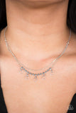 Paparazzi "Modern Day Princess" Silver Necklace & Earring Set Paparazzi Jewelry