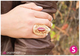 Paparazzi "Setting the Stage - Red" ring Paparazzi Jewelry