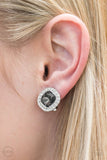 Paparazzi "Cinderella Shimmer" Silver Clip-On Earrings Paparazzi Jewelry