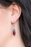 Paparazzi "Glittering Grandeur" Red Earrings Paparazzi Jewelry