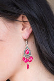 Paparazzi "Enjoy The Wild Things" Pink Earrings Paparazzi Jewelry