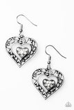Paparazzi "Hopeful Hearts" White Earrings Paparazzi Jewelry