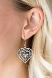 Paparazzi "Hopeful Hearts" White Earrings Paparazzi Jewelry