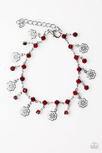 Paparazzi "Hibiscus Breeze" Red Bracelet Paparazzi Jewelry