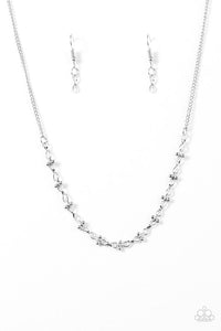 Paparazzi "Dream A Little Dream" Silver Necklace & Earring Set Paparazzi Jewelry