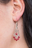 Paparazzi "Midnight Banquet" Red Earrings Paparazzi Jewelry