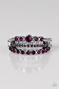 Paparazzi "Cherish The Glitter" Purple Ring Paparazzi Jewelry