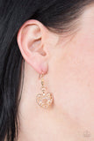 Paparazzi "Heart's Harmony" Gold Necklace & Earring Set Paparazzi Jewelry