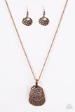 Paparazzi "Texture Temptress" Copper Necklace & Earring Set Paparazzi Jewelry