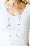 Paparazzi "Hoop and Hoppin" Pink Necklace & Earring Set Paparazzi Jewelry